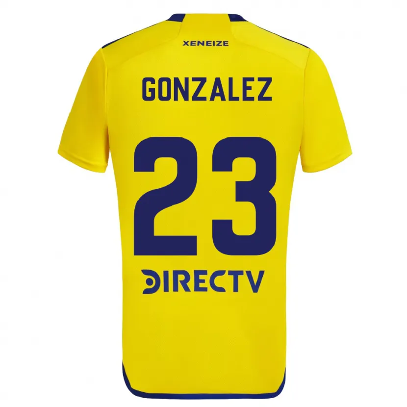 Danxen Niño Camiseta Diego González #23 Amarillo Azul 2ª Equipación 2024/25 La Camisa