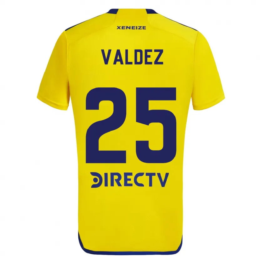 Danxen Niño Camiseta Bruno Valdez #25 Amarillo Azul 2ª Equipación 2024/25 La Camisa