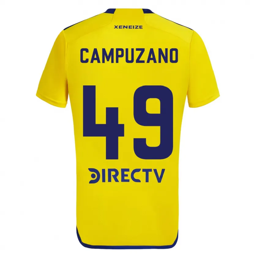 Danxen Niño Camiseta Jorman Campuzano #49 Amarillo Azul 2ª Equipación 2024/25 La Camisa