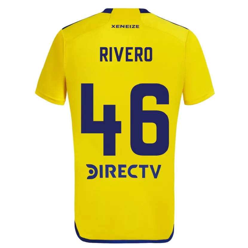 Danxen Niño Camiseta Simón Rivero #46 Amarillo Azul 2ª Equipación 2024/25 La Camisa