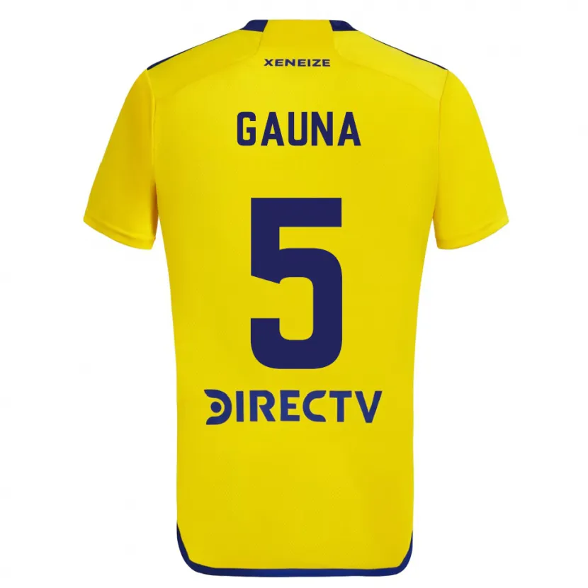 Danxen Niño Camiseta Santiago Gauna #5 Amarillo Azul 2ª Equipación 2024/25 La Camisa