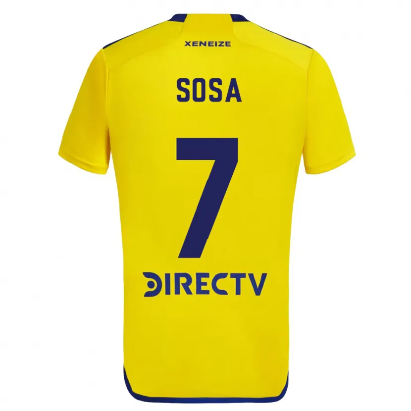 Danxen Niño Camiseta Elián Sosa #7 Amarillo Azul 2ª Equipación 2024/25 La Camisa