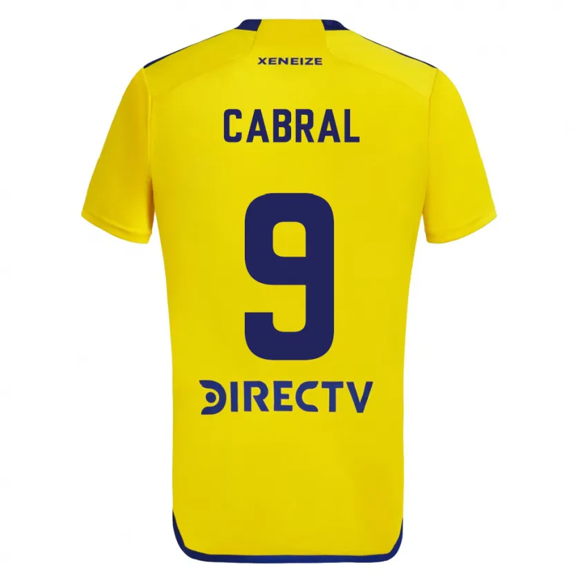 Danxen Niño Camiseta Bruno Cabral #9 Amarillo Azul 2ª Equipación 2024/25 La Camisa