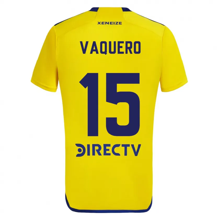 Danxen Niño Camiseta Iván Vaquero #15 Amarillo Azul 2ª Equipación 2024/25 La Camisa