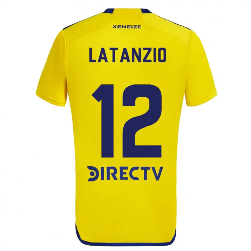 Danxen Niño Camiseta Florencia Latanzio #12 Amarillo Azul 2ª Equipación 2024/25 La Camisa