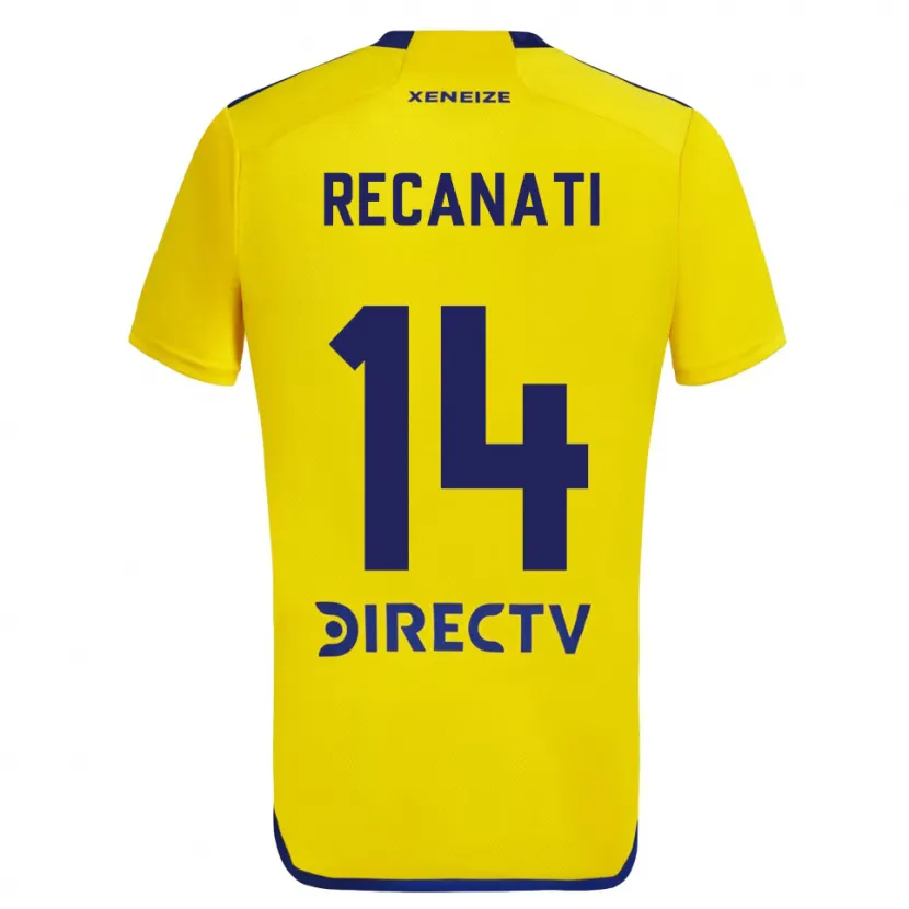 Danxen Niño Camiseta Bianca Recanati #14 Amarillo Azul 2ª Equipación 2024/25 La Camisa