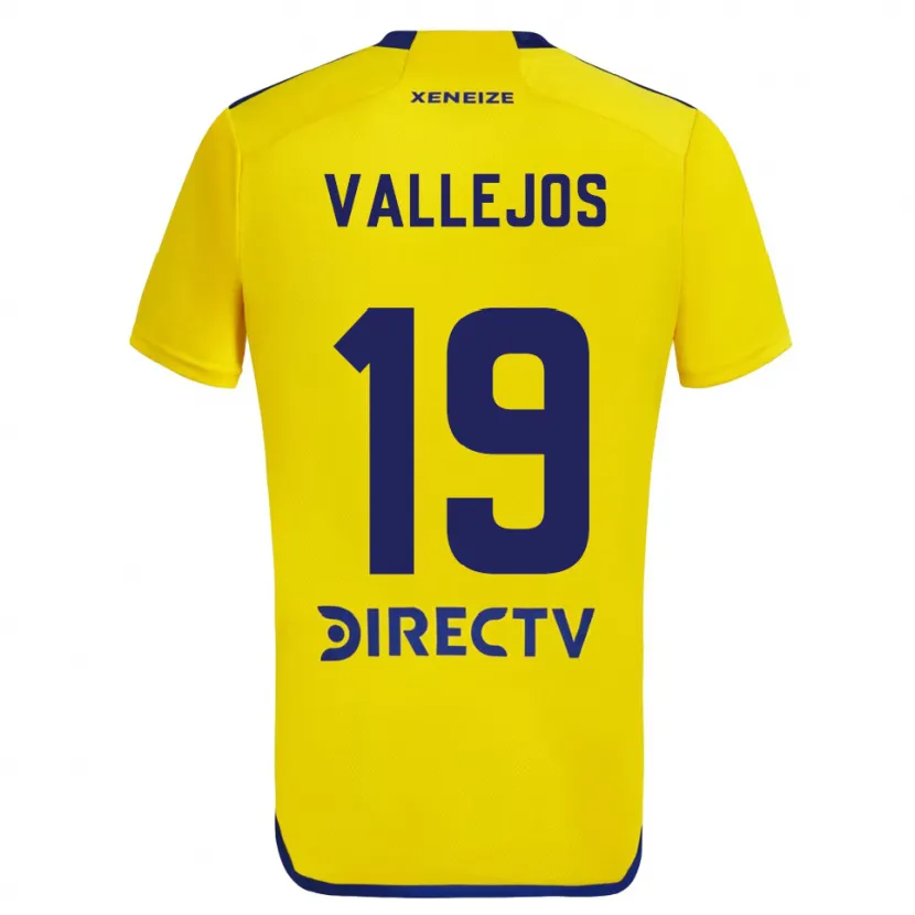 Danxen Niño Camiseta Fabiana Vallejos #19 Amarillo Azul 2ª Equipación 2024/25 La Camisa