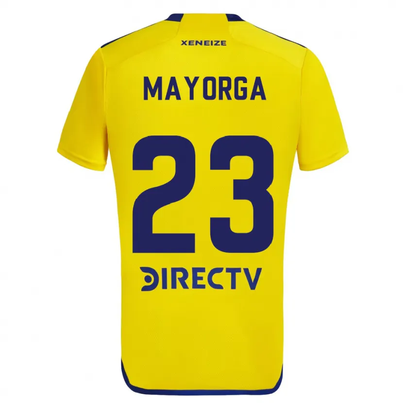 Danxen Niño Camiseta Miriam Mayorga #23 Amarillo Azul 2ª Equipación 2024/25 La Camisa