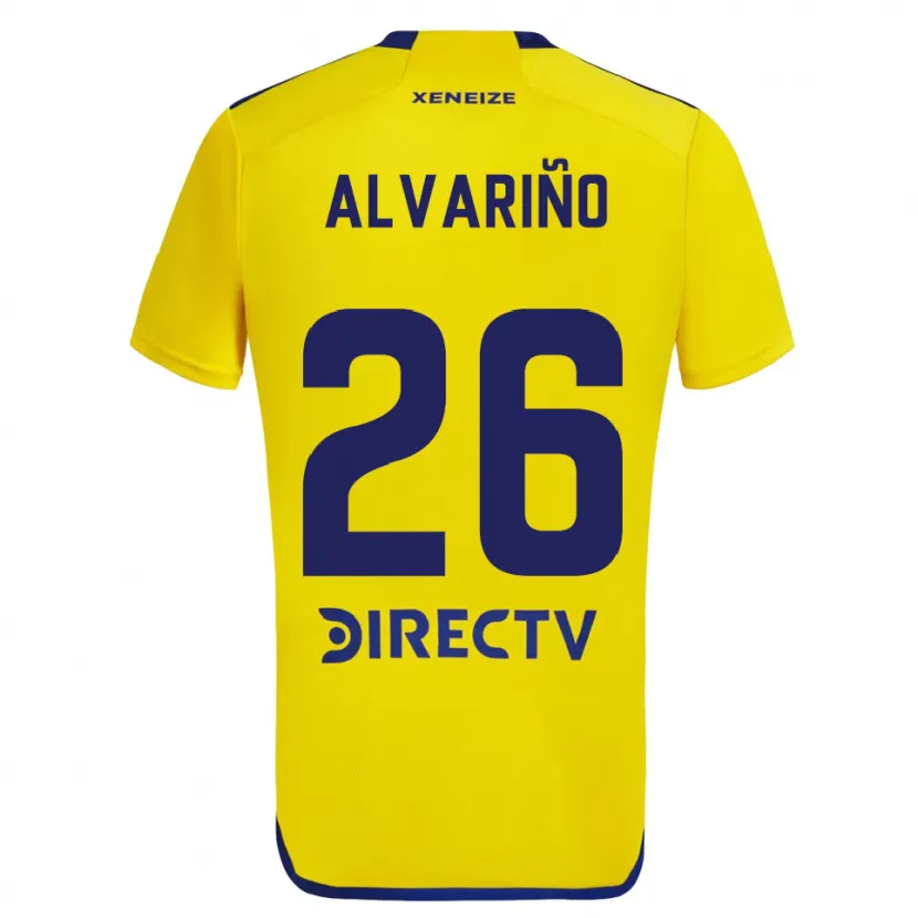 Danxen Niño Camiseta Alexis Alvariño #26 Amarillo Azul 2ª Equipación 2024/25 La Camisa