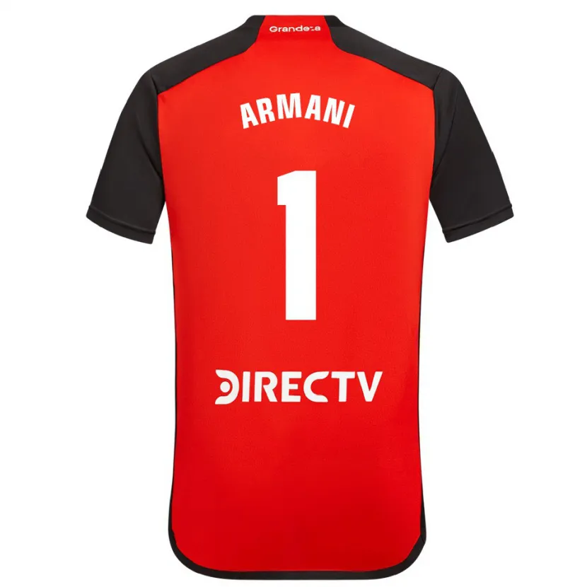 Danxen Niño Camiseta Franco Armani #1 Rojo Negro Blanco 2ª Equipación 2024/25 La Camisa