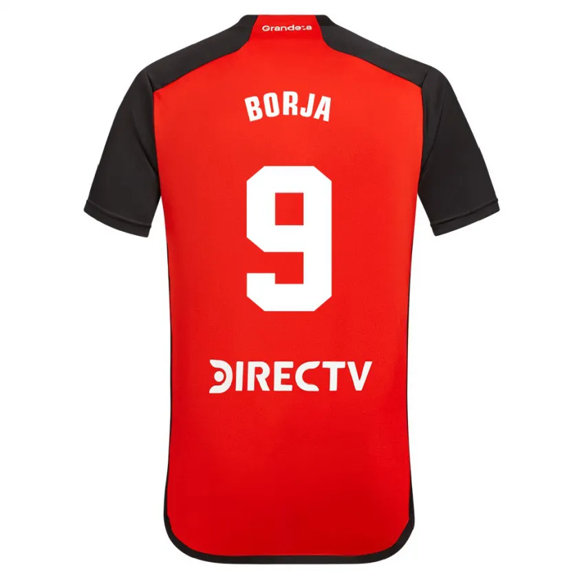 Danxen Niño Camiseta Miguel Borja #9 Rojo Negro Blanco 2ª Equipación 2024/25 La Camisa