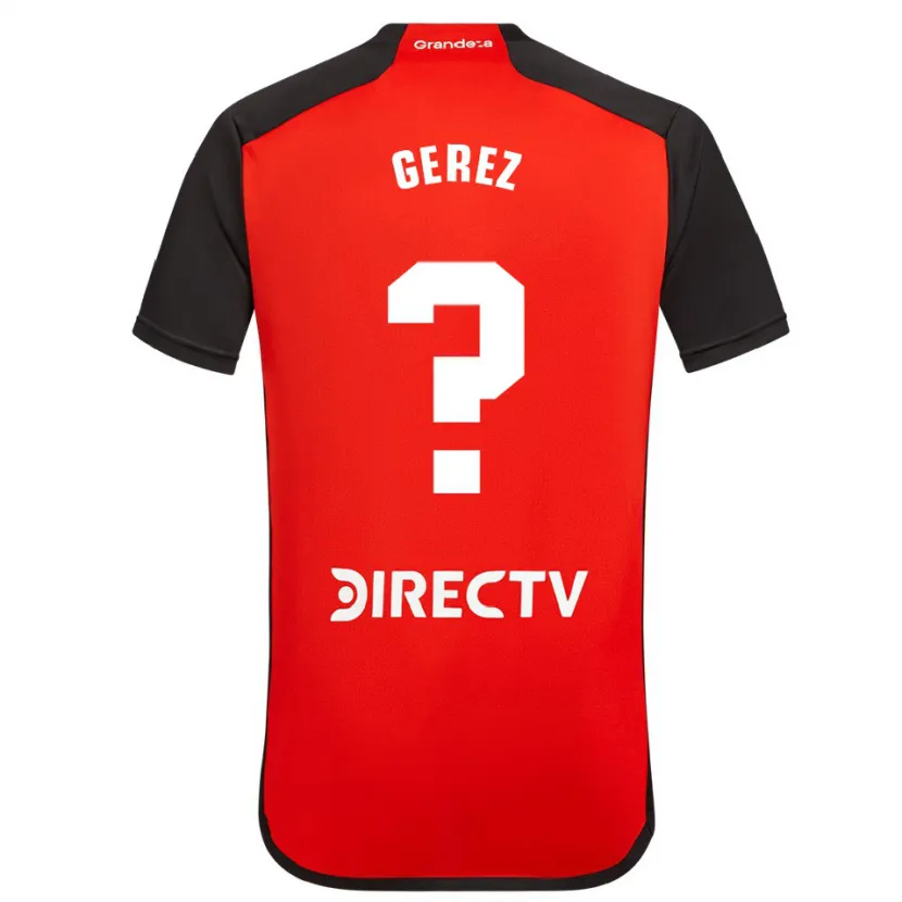 Danxen Niño Camiseta Dylan Gerez #0 Rojo Negro Blanco 2ª Equipación 2024/25 La Camisa