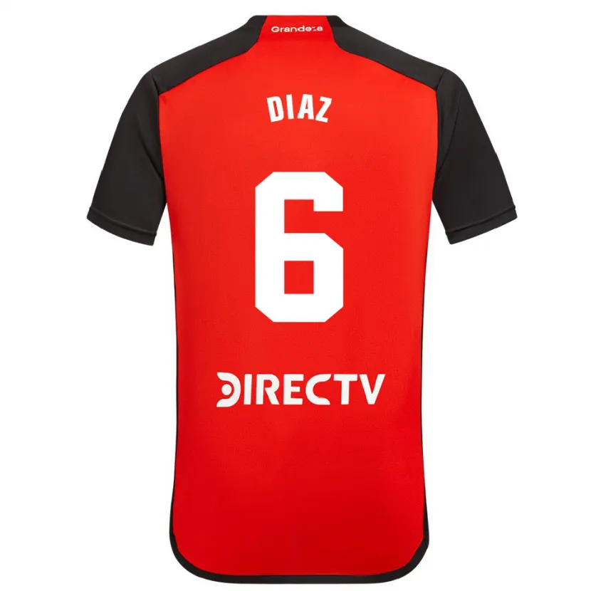 Danxen Niño Camiseta Milagros Díaz #6 Rojo Negro Blanco 2ª Equipación 2024/25 La Camisa