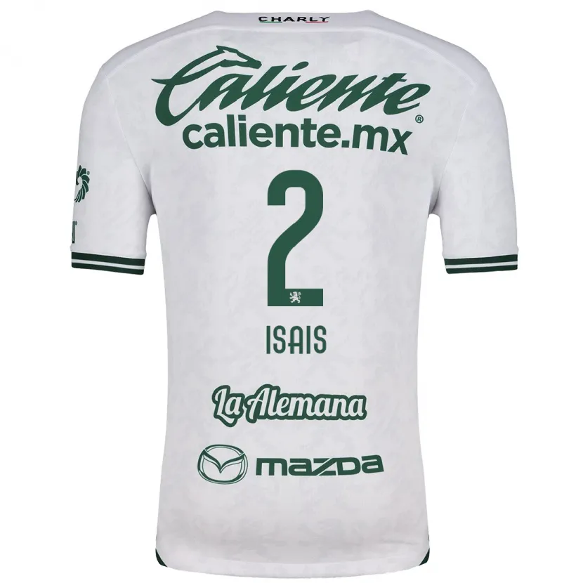 Danxen Niño Camiseta Mauricio Isaís #2 Blanco Verde 2ª Equipación 2024/25 La Camisa