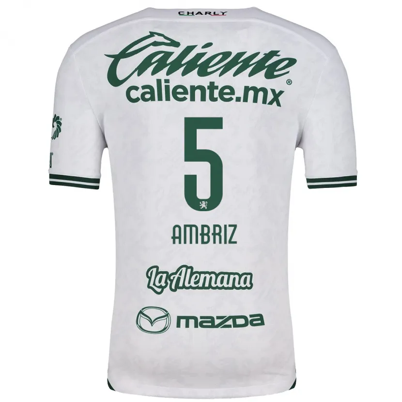 Danxen Niño Camiseta Fidel Ambríz #5 Blanco Verde 2ª Equipación 2024/25 La Camisa