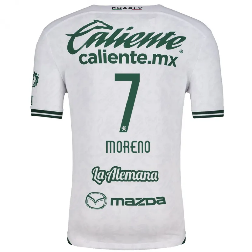 Danxen Niño Camiseta Iván Moreno #7 Blanco Verde 2ª Equipación 2024/25 La Camisa