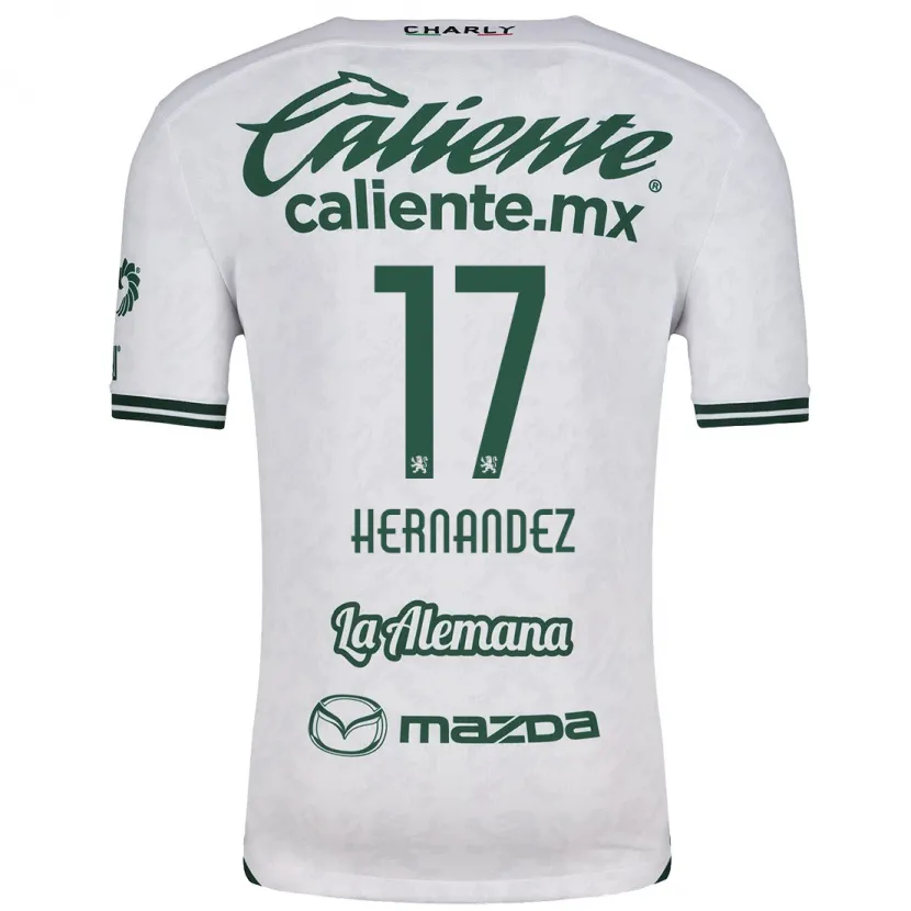 Danxen Niño Camiseta Daniel Hernández #17 Blanco Verde 2ª Equipación 2024/25 La Camisa