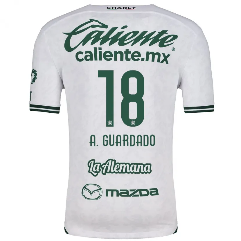 Danxen Niño Camiseta Andrés Guardado #18 Blanco Verde 2ª Equipación 2024/25 La Camisa