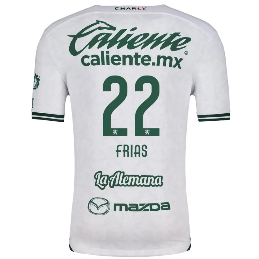 Danxen Niño Camiseta Adonis Frías #22 Blanco Verde 2ª Equipación 2024/25 La Camisa