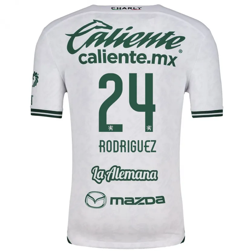 Danxen Niño Camiseta Osvaldo Rodríguez #24 Blanco Verde 2ª Equipación 2024/25 La Camisa