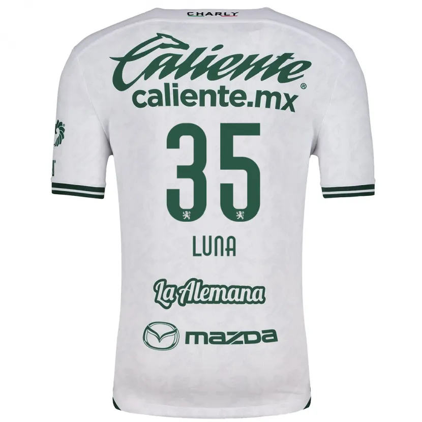 Danxen Niño Camiseta Diego Luna #35 Blanco Verde 2ª Equipación 2024/25 La Camisa