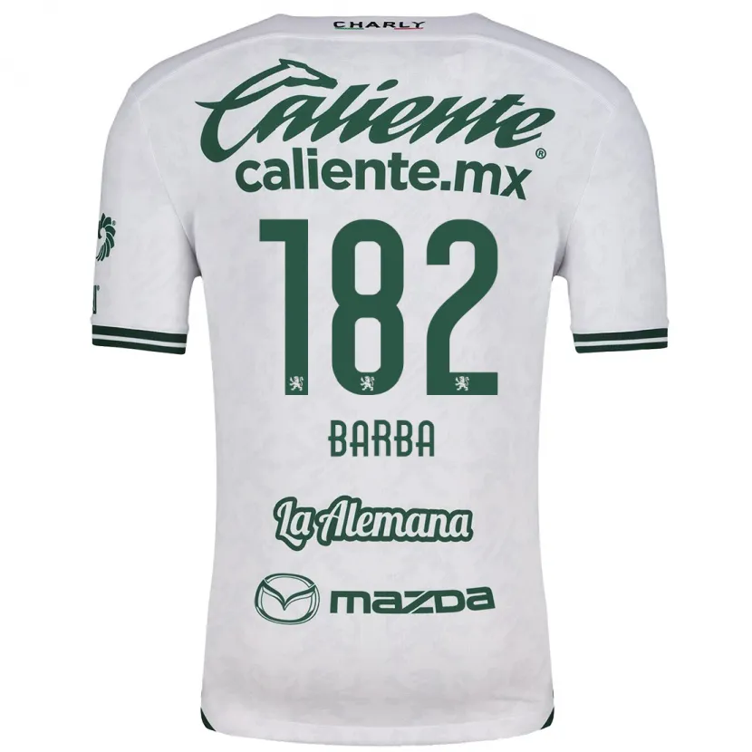 Danxen Niño Camiseta Austin Barba #182 Blanco Verde 2ª Equipación 2024/25 La Camisa