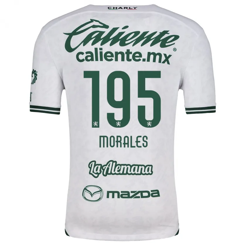 Danxen Niño Camiseta Daniel Morales #195 Blanco Verde 2ª Equipación 2024/25 La Camisa