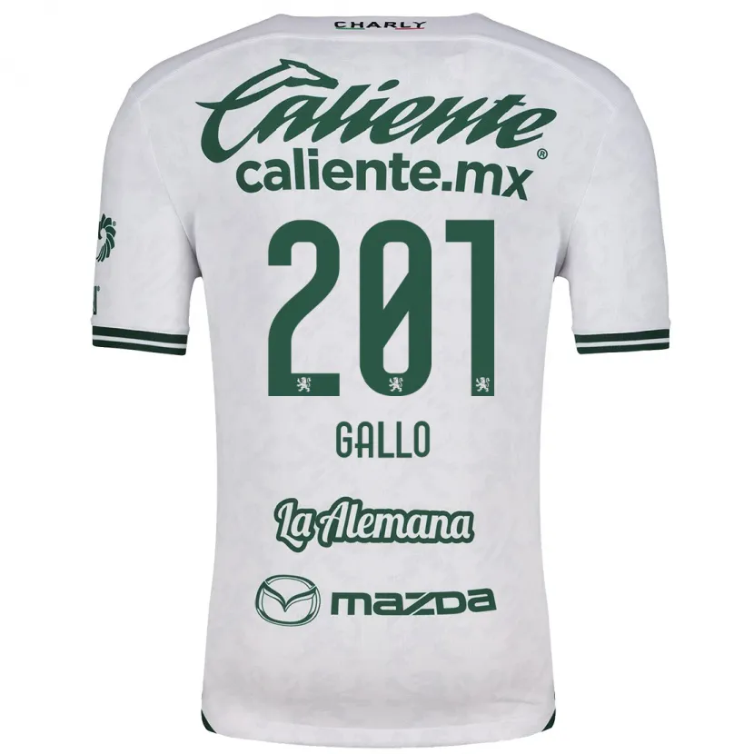 Danxen Niño Camiseta Andrés Gallo #201 Blanco Verde 2ª Equipación 2024/25 La Camisa