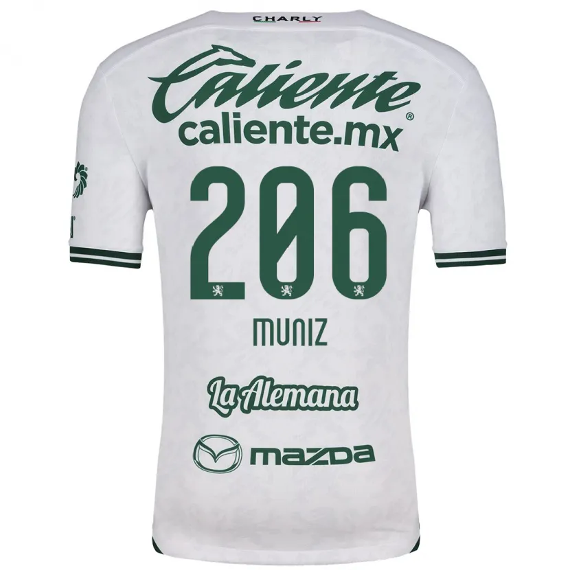 Danxen Niño Camiseta Isaác Muñíz #206 Blanco Verde 2ª Equipación 2024/25 La Camisa