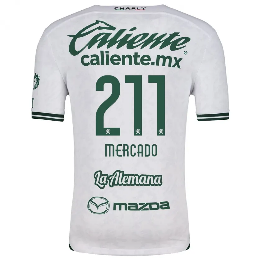 Danxen Niño Camiseta Diego Mercado #211 Blanco Verde 2ª Equipación 2024/25 La Camisa