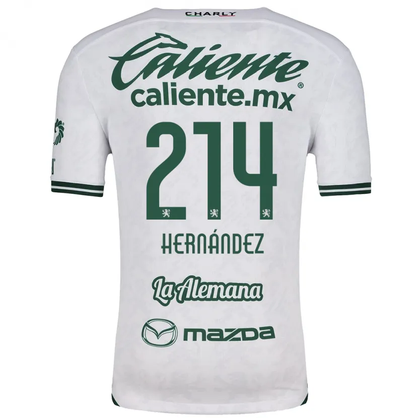 Danxen Niño Camiseta Iván Hernández #214 Blanco Verde 2ª Equipación 2024/25 La Camisa