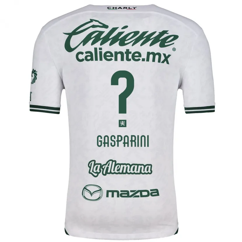 Danxen Niño Camiseta Joaquín Gasparini #0 Blanco Verde 2ª Equipación 2024/25 La Camisa