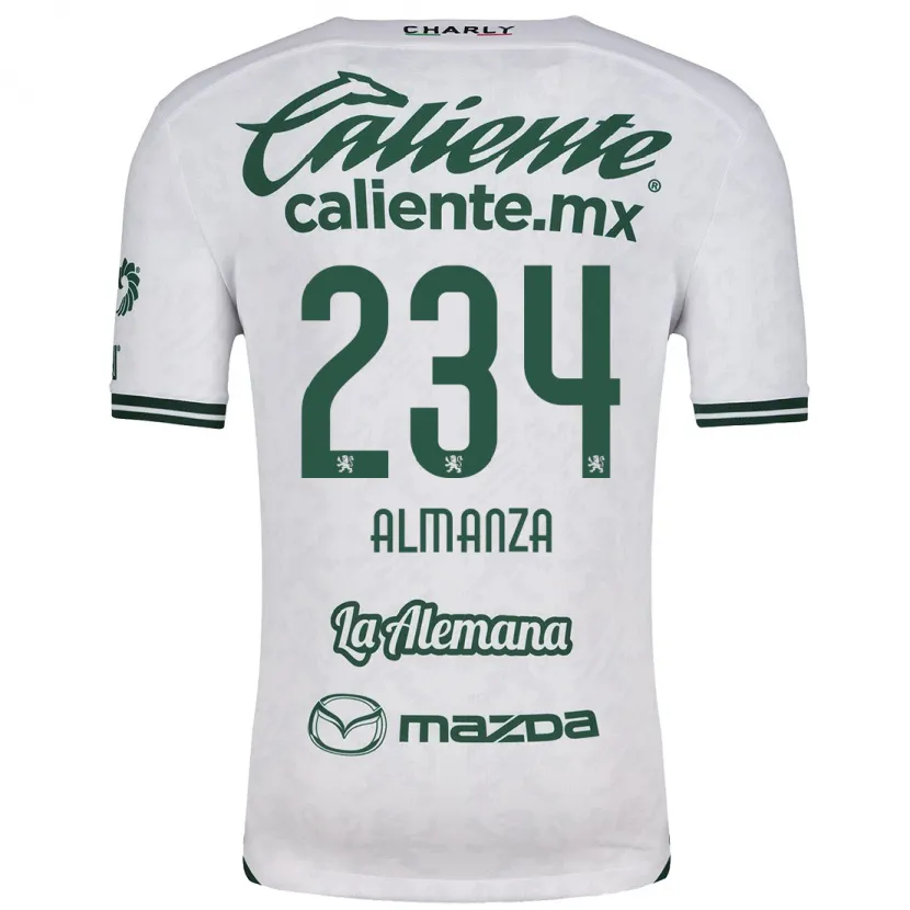 Danxen Niño Camiseta Román Almanza #234 Blanco Verde 2ª Equipación 2024/25 La Camisa