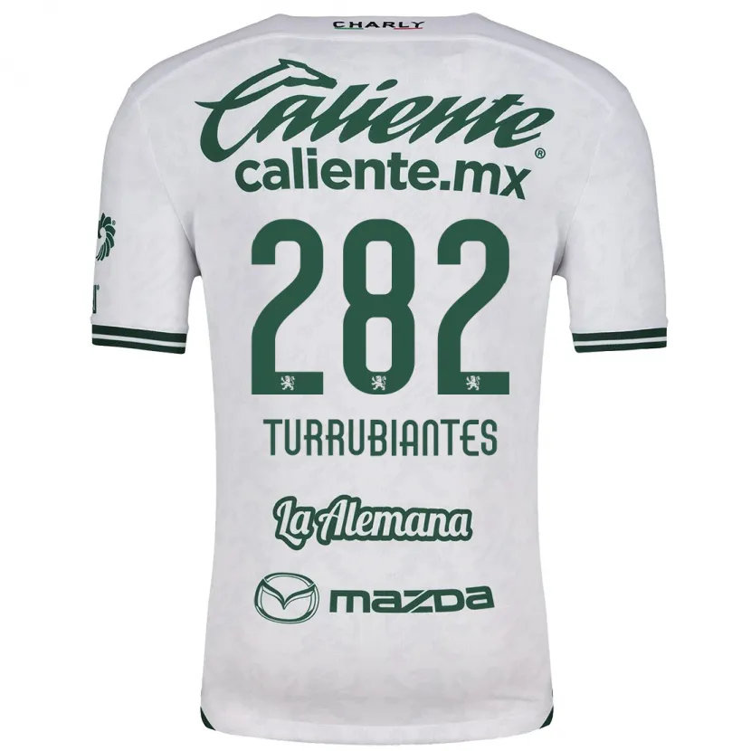 Danxen Niño Camiseta Abdon Turrubiantes #282 Blanco Verde 2ª Equipación 2024/25 La Camisa