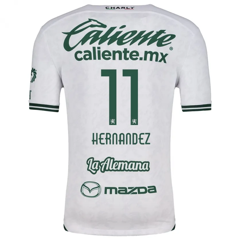 Danxen Niño Camiseta Elías Hernández #11 Blanco Verde 2ª Equipación 2024/25 La Camisa