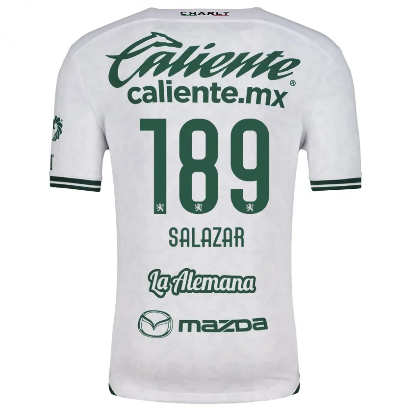 Danxen Niño Camiseta José Salazar #189 Blanco Verde 2ª Equipación 2024/25 La Camisa