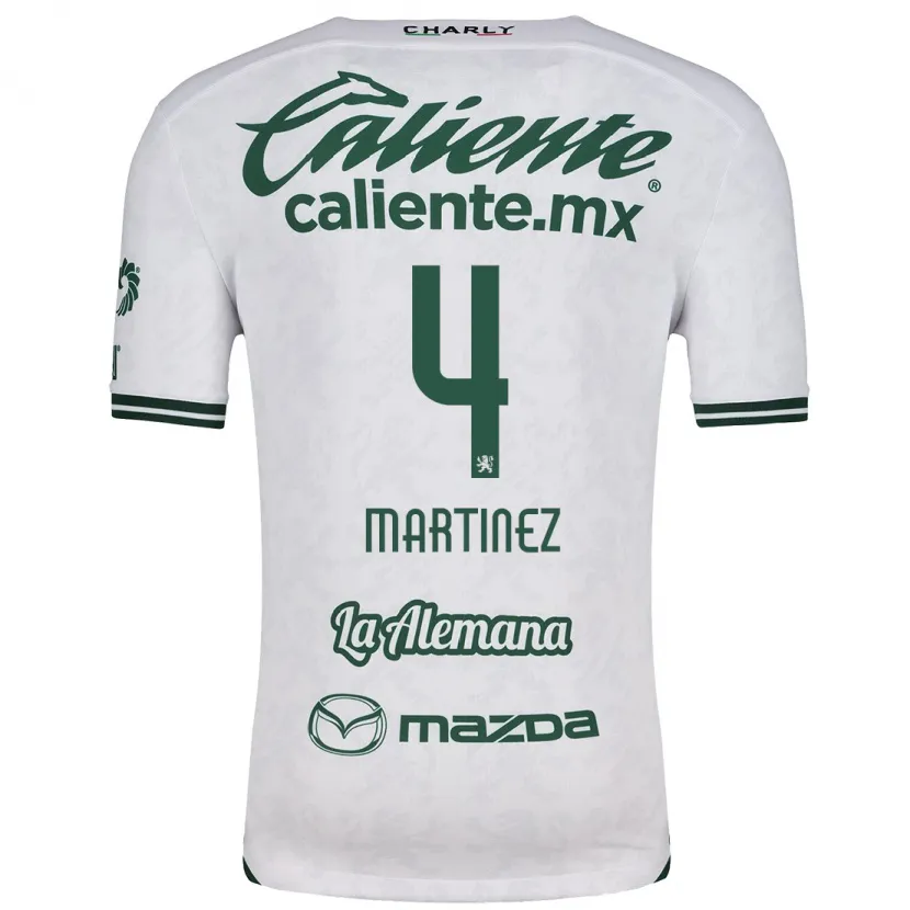 Danxen Niño Camiseta Mitzi Martínez #4 Blanco Verde 2ª Equipación 2024/25 La Camisa