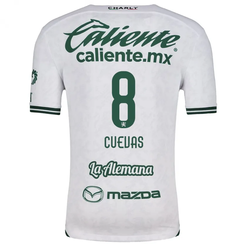 Danxen Niño Camiseta Lucero Cuevas #8 Blanco Verde 2ª Equipación 2024/25 La Camisa