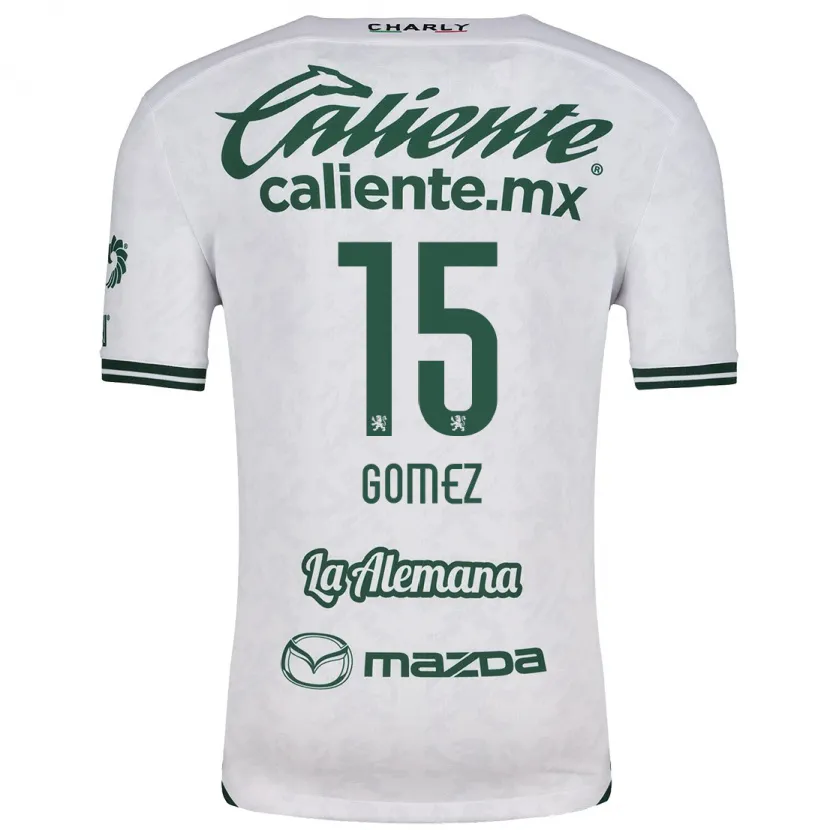 Danxen Niño Camiseta Paulina Gómez #15 Blanco Verde 2ª Equipación 2024/25 La Camisa