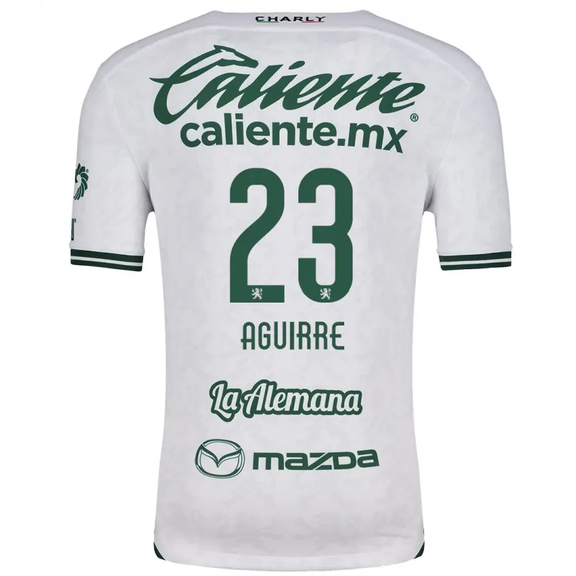 Danxen Niño Camiseta Zoe Aguirre #23 Blanco Verde 2ª Equipación 2024/25 La Camisa