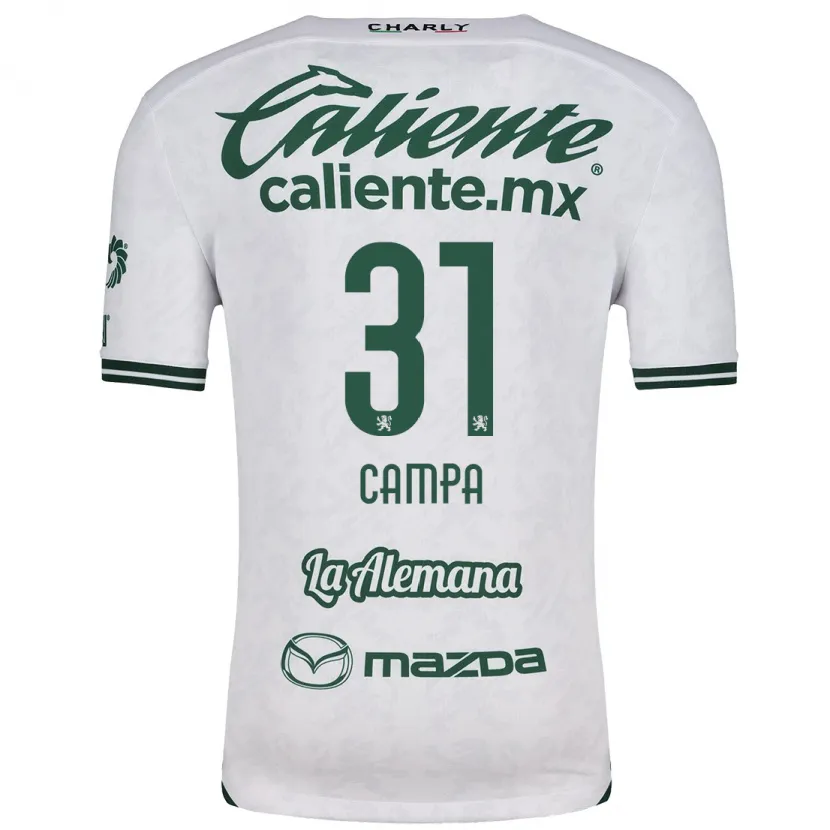 Danxen Niño Camiseta Marlyn Campa #31 Blanco Verde 2ª Equipación 2024/25 La Camisa