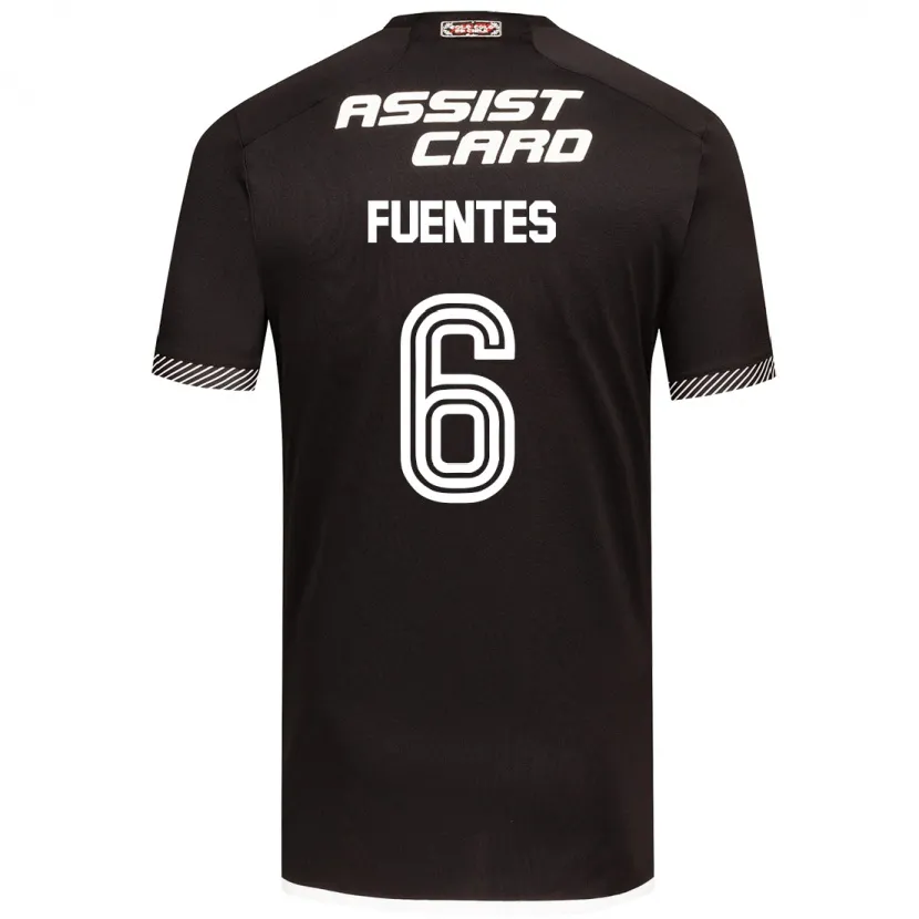 Danxen Niño Camiseta César Fuentes #6 Blanco Negro 2ª Equipación 2024/25 La Camisa