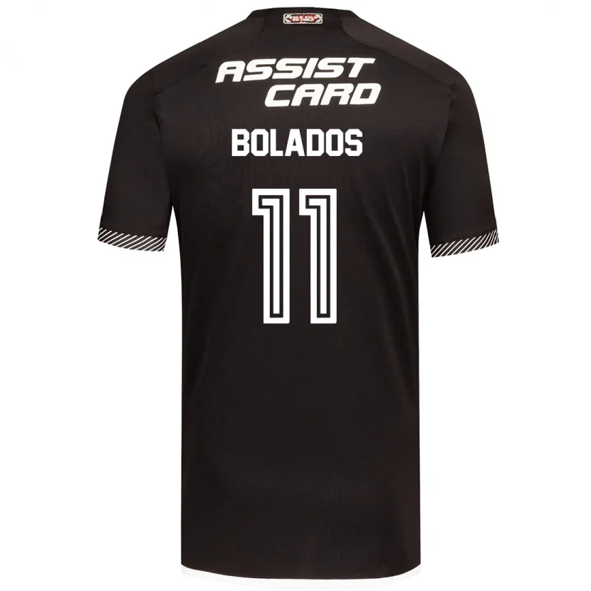 Danxen Niño Camiseta Marcos Bolados #11 Blanco Negro 2ª Equipación 2024/25 La Camisa