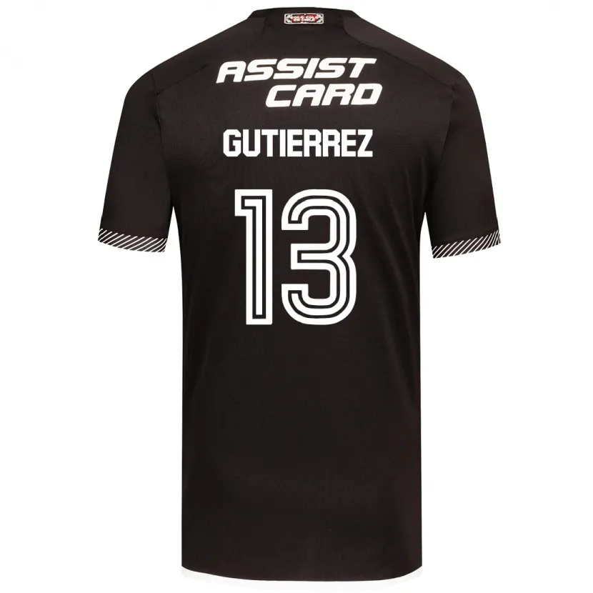 Danxen Niño Camiseta Bruno Gutiérrez #13 Blanco Negro 2ª Equipación 2024/25 La Camisa