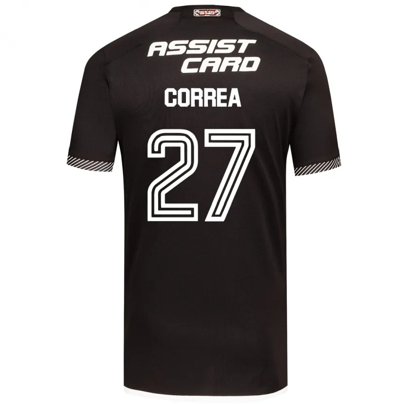 Danxen Niño Camiseta Javier Correa #27 Blanco Negro 2ª Equipación 2024/25 La Camisa