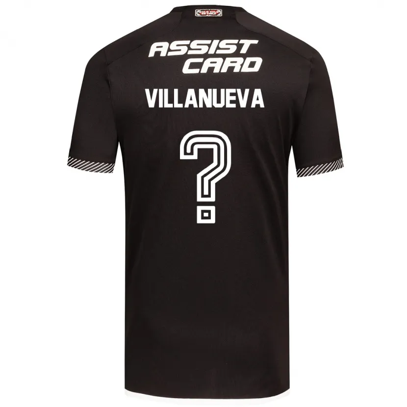 Danxen Niño Camiseta Eduardo Villanueva #0 Blanco Negro 2ª Equipación 2024/25 La Camisa