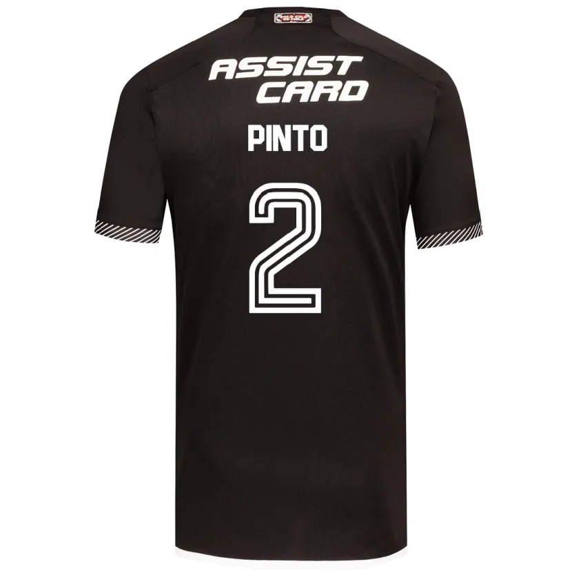 Danxen Niño Camiseta Matías Pinto #2 Blanco Negro 2ª Equipación 2024/25 La Camisa