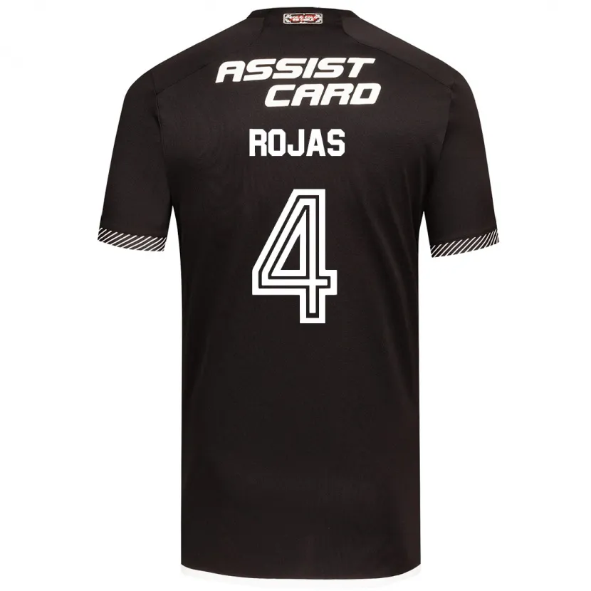 Danxen Niño Camiseta Javier Rojas #4 Blanco Negro 2ª Equipación 2024/25 La Camisa