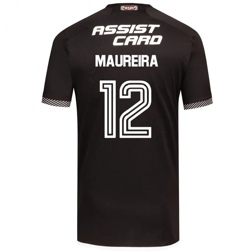 Danxen Niño Camiseta Gabriel Maureira #12 Blanco Negro 2ª Equipación 2024/25 La Camisa