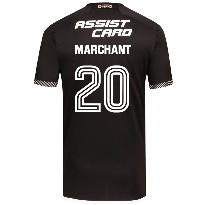 Danxen Niño Camiseta Francisco Marchant #20 Blanco Negro 2ª Equipación 2024/25 La Camisa